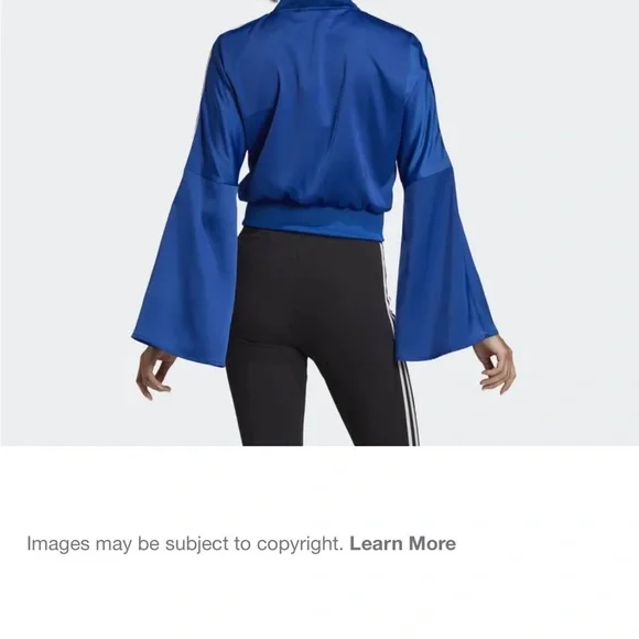 adidas Royal Blue Bomber Jacket with White Accents - Picture 3 of 7